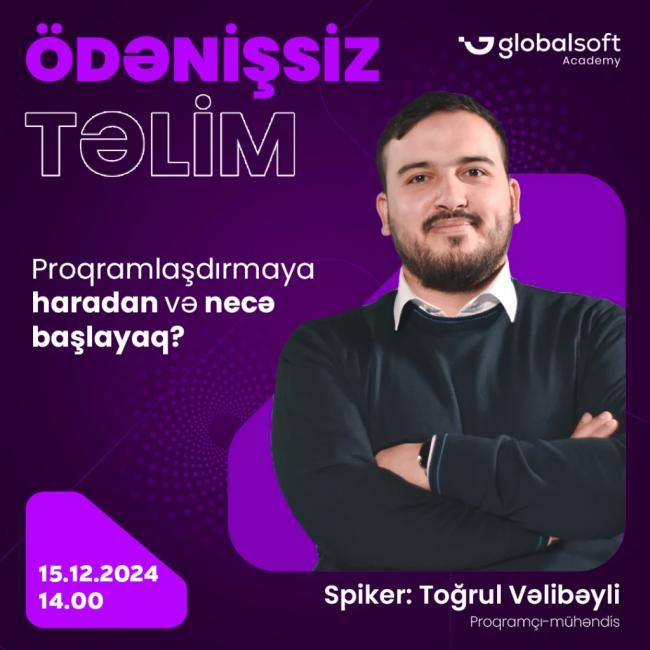 Proqramlaşdırmaya həvəsi olanlar üçün ÖDƏNİŞSİZ SEMİNAR!